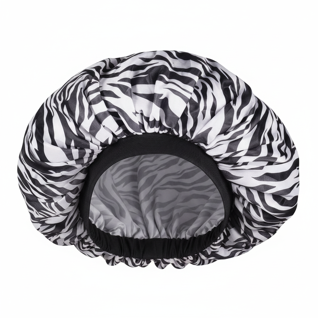 Ms. Remi Satin Day & Night Cap X-Jumbo, Zebra Print