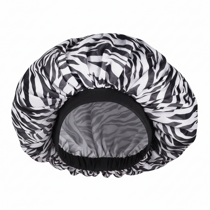 Ms. Remi Satin Day & Night Cap X-Jumbo, Zebra Print