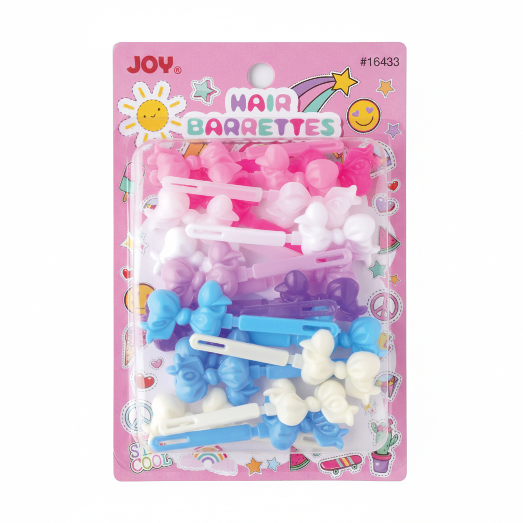 Joy Ribbon Barrettes Assorted Light Pastel