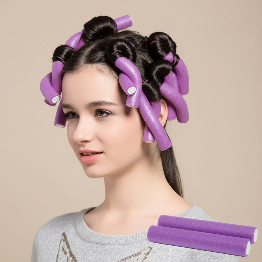 Annie Soft Twist Hair Rollers 3/4 Inch, 4 Count, Purple
