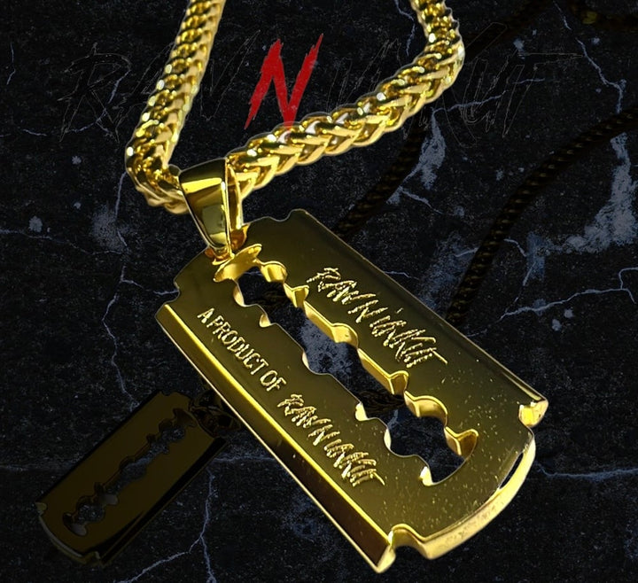 RAW N UNKUT RAZOR BLADE PENDANT + CHAIN