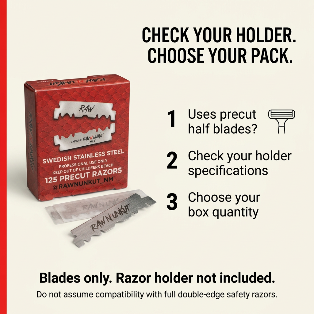 RAW N UNKUT PRECUT RAZOR BLADES