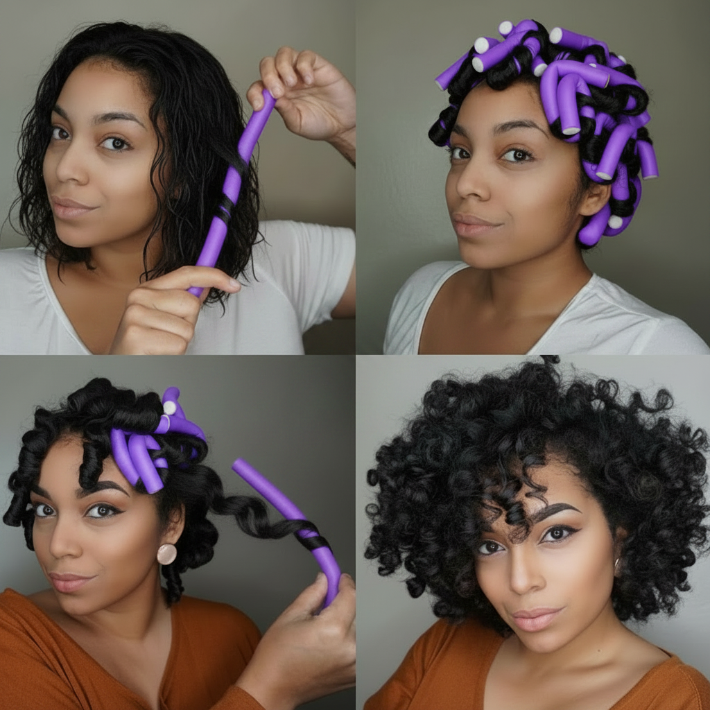 Annie Soft Twist Hair Rollers 3/4 Inch, 4 Count, Purple