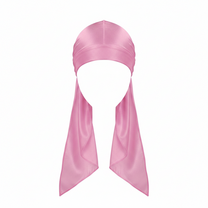 Mr. Durag Premium Deluxe Silky Durag, 1 Count, Pink