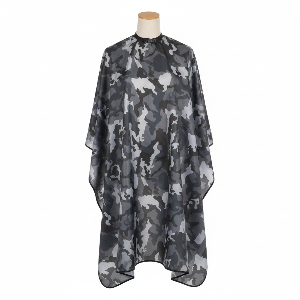 Annie Premium Styling Cape with Stretchable Hook, 1 Count, Camo