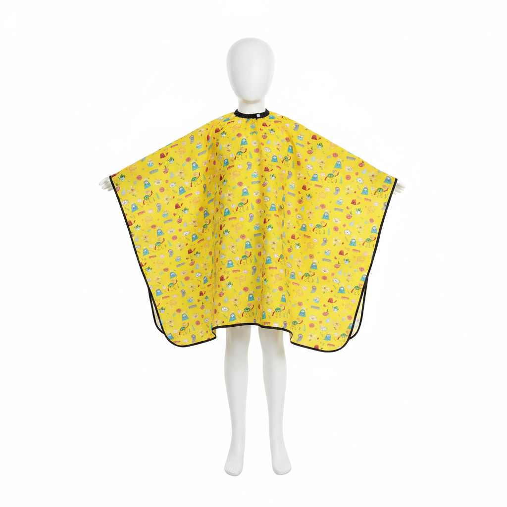 Annie Kids' Cutting Cape, 1 Count, Yellow Pattern