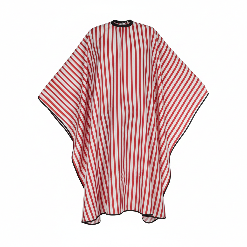 Annie Barber Styling Cape, 1 Count, Red & White Stripes