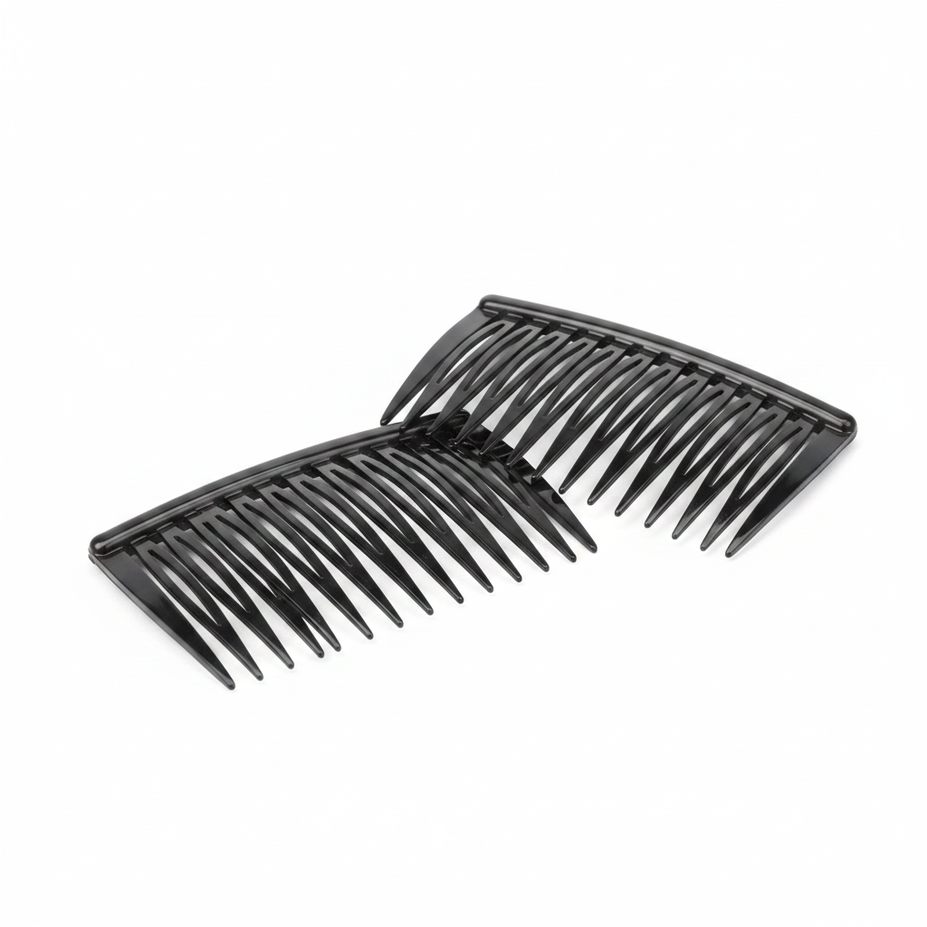 Annie Side Combs Medium, 2 Count, Black