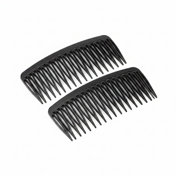 Annie Side Combs Large, 2 Count, Black