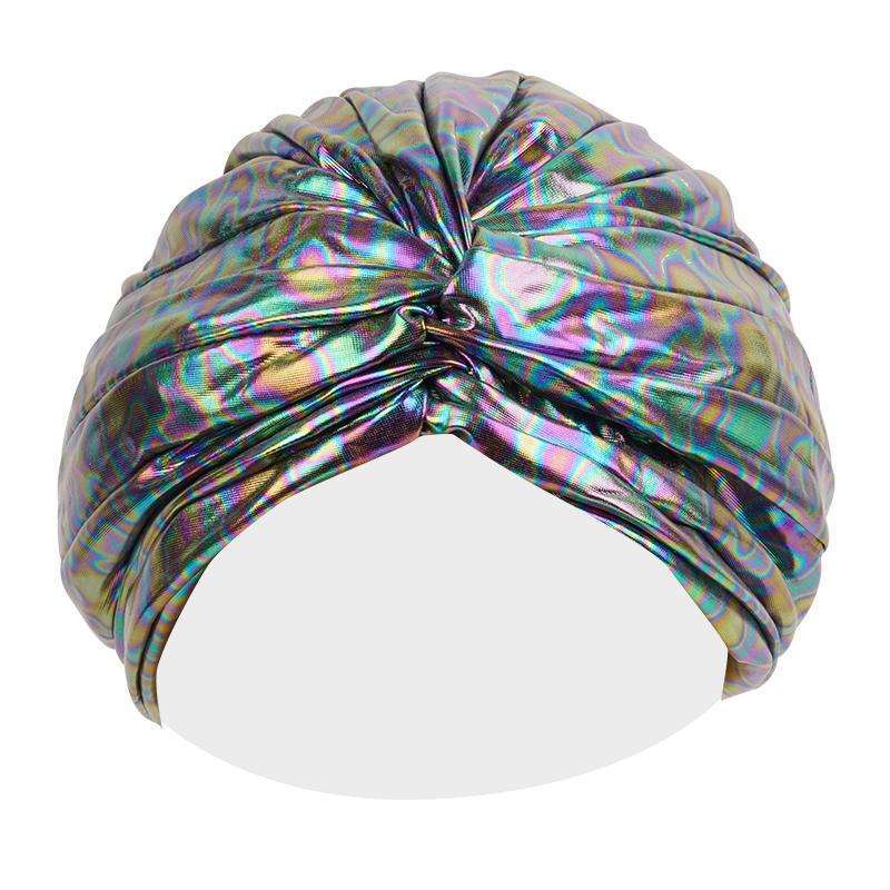 Ms. Remi Vivid Top Knot Pre-Tied Turban, 1 Count, Platinum Leopard