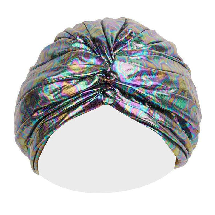 Ms. Remi Vivid Top Knot Pre-Tied Turban, 1 Count, Platinum Leopard