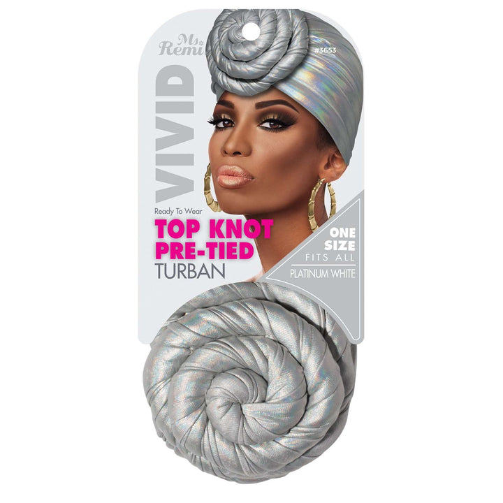 Ms. Remi Vivid Top Knot Pre-Tied Turban, 1 Count, Assorted Colors