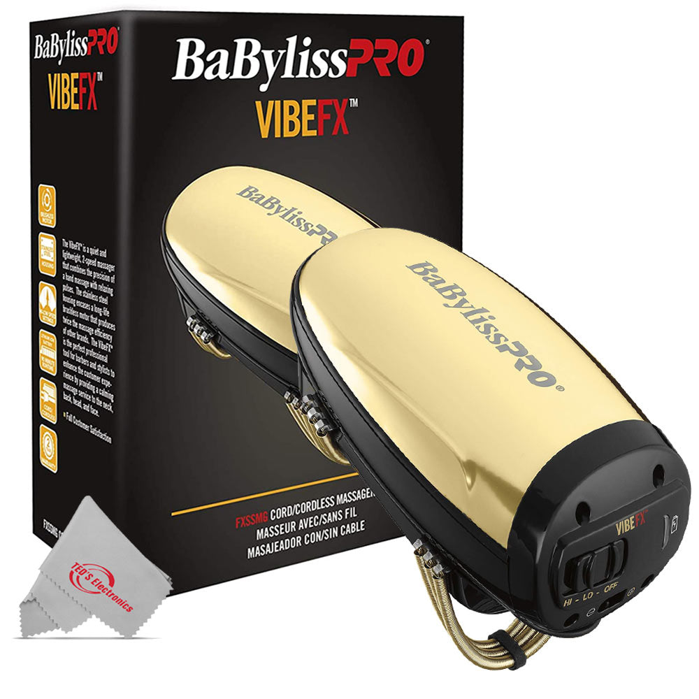 BaBylissPRO VibeFX Cord/Cordless Gold Massager